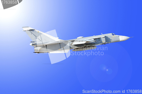 Image of Military jet bomber Su-24 
