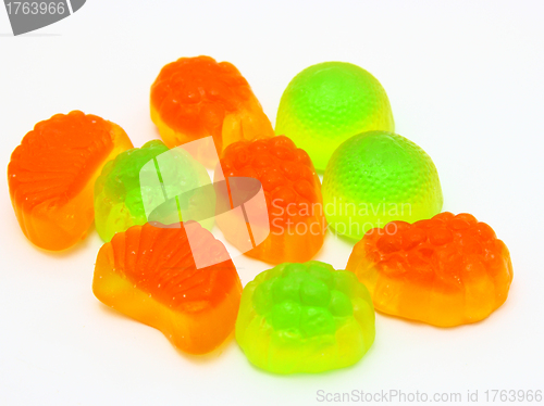 Image of Fruit candy multi-colored all sorts, a background