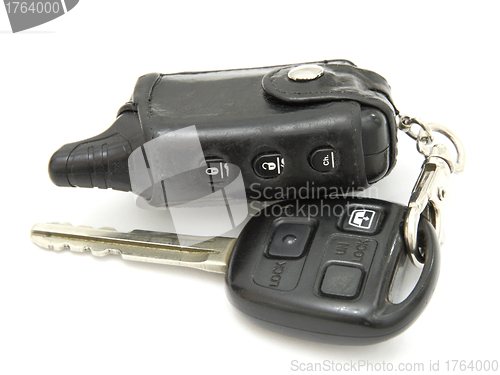 Image of Car keys, objects isolated on white background .