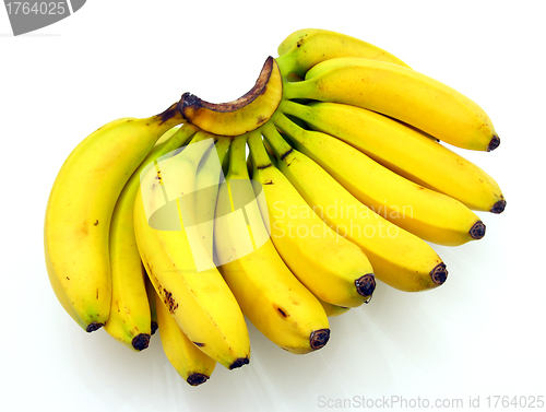 Image of Bunch of bananas isolated on white background
