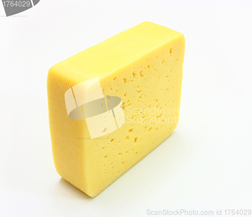 Image of piece of cheese isolated on a white background