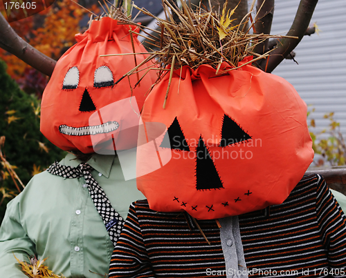 Image of Halloween scarecrows