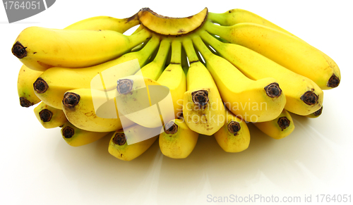 Image of Bunch of bananas isolated on white background