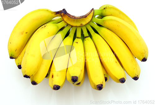 Image of Bunch of bananas isolated on white background