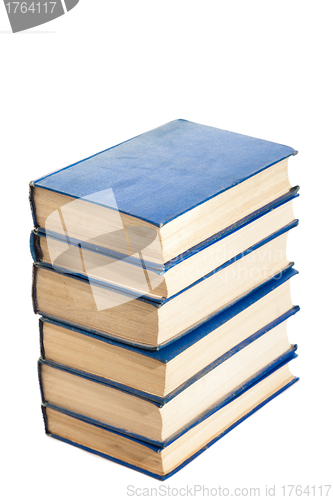 Image of stacks of books isolated on white