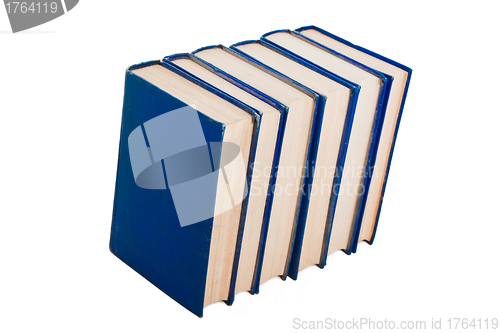 Image of stacks of books isolated on white