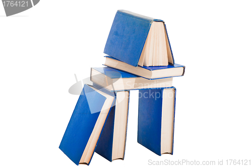 Image of stacks of books isolated on white