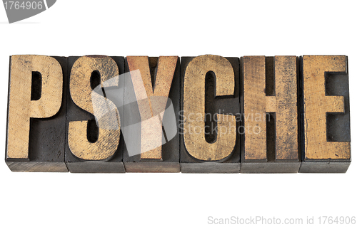 Image of psyche word in wood type