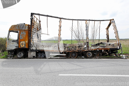 Image of Truck after fire