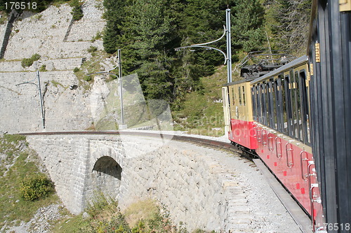Image of Mountain railway in the Alps