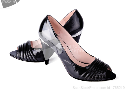 Image of Women's classic high-heeled black shoes