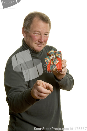 Image of man with gifts