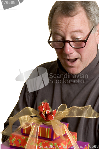 Image of man with gifts