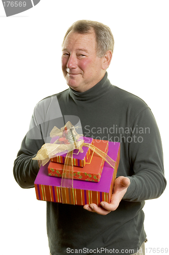 Image of man with gifts