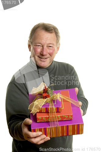 Image of man with gifts