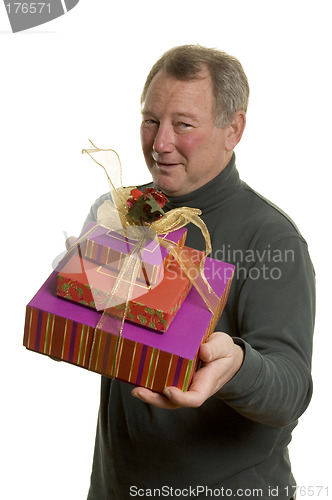 Image of man with gifts