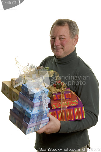 Image of man with gifts