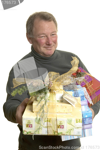 Image of man with gifts