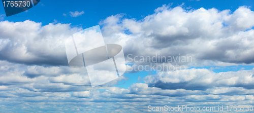 Image of Blue sky with clouds background