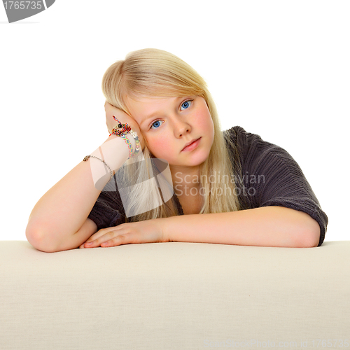 Image of Young girl leans - portret