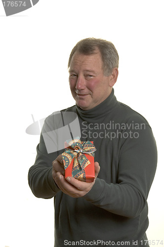 Image of man with gifts