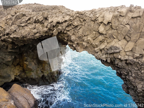 Image of Basalt bridge over sea