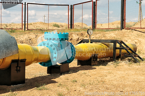 Image of Check valve in the gas pipeline.