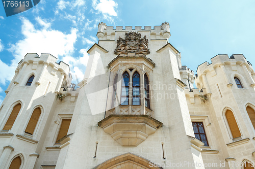 Image of Famous white castle Hluboka nad Vltavou