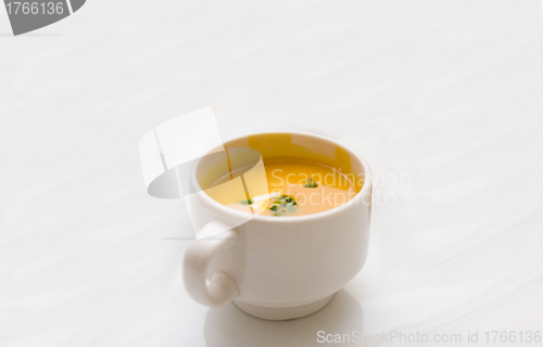 Image of Carrot soup with sour cream