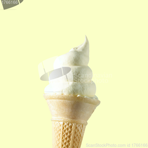 Image of Soft Whipped Ice Cream In A Wafer Cone