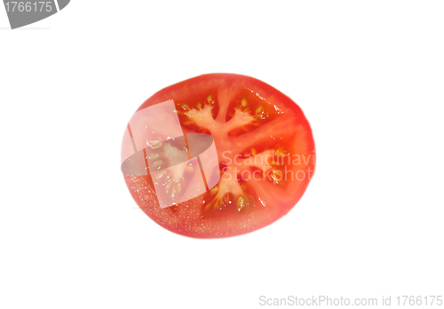 Image of Tomato slice isolated on white