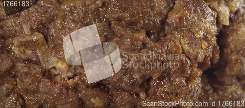 Image of Fried Hamburger meat background
