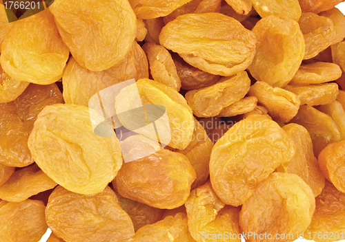 Image of Heap of raisin on a white background