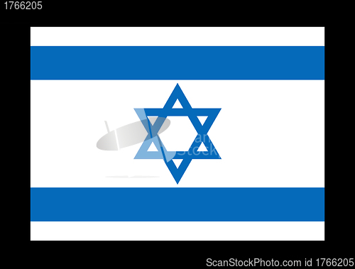 Image of Extreme close up shot of wavy Israeli flag