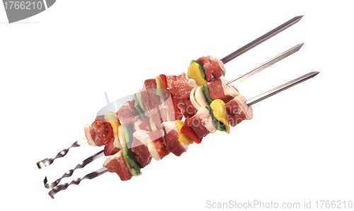 Image of shish kebab on skewers