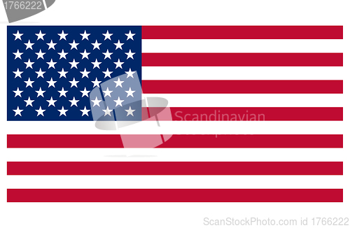 Image of American flag isolated on white background