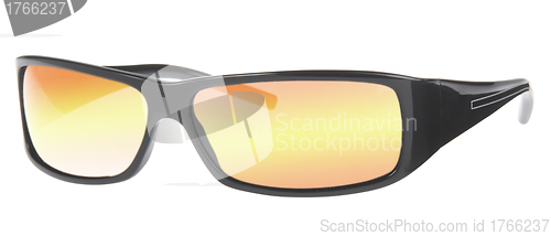 Image of Brown sunglasses isolated on the white background