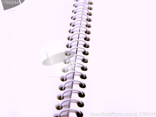 Image of blank background. paper spiral notebook