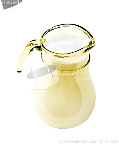 Image of close up of milk on white background with clipping path