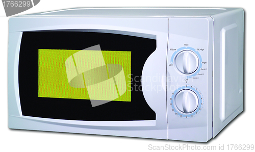 Image of Image of the microwave oven on a white background