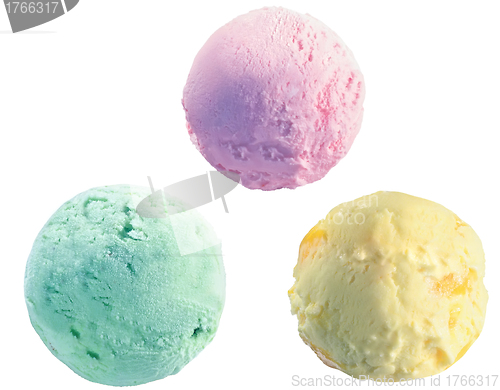 Image of three scoops of ice cream