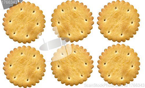 Image of Fresh cracker isolated on white background