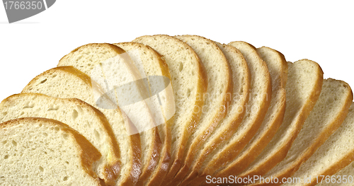 Image of Sliced Bread Slices Stack, Isolated Closeup