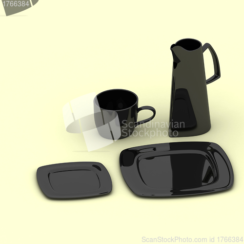 Image of Teapot and  tea cup