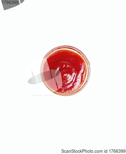 Image of tomato sauce in glass bowl