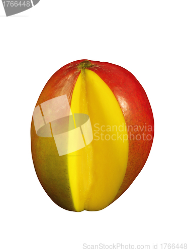 Image of Mango with section on a white background