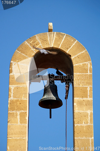 Image of Flying Dove At Steeple