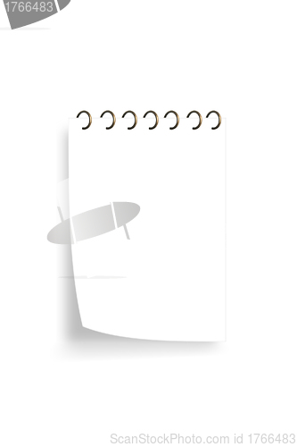 Image of blank background. paper spiral notebook