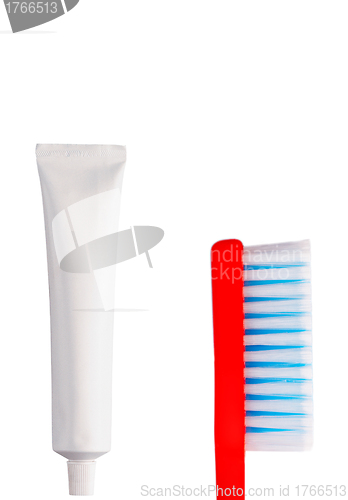 Image of Toothbrush and toothpaste