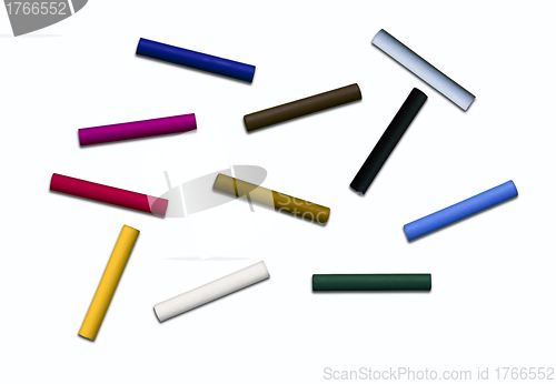 Image of Sticks of pastel colored chalk